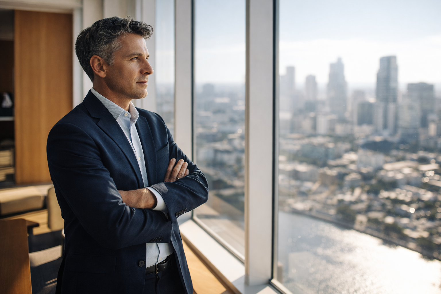 Hiring manager reviewing interview notes and making a final decision