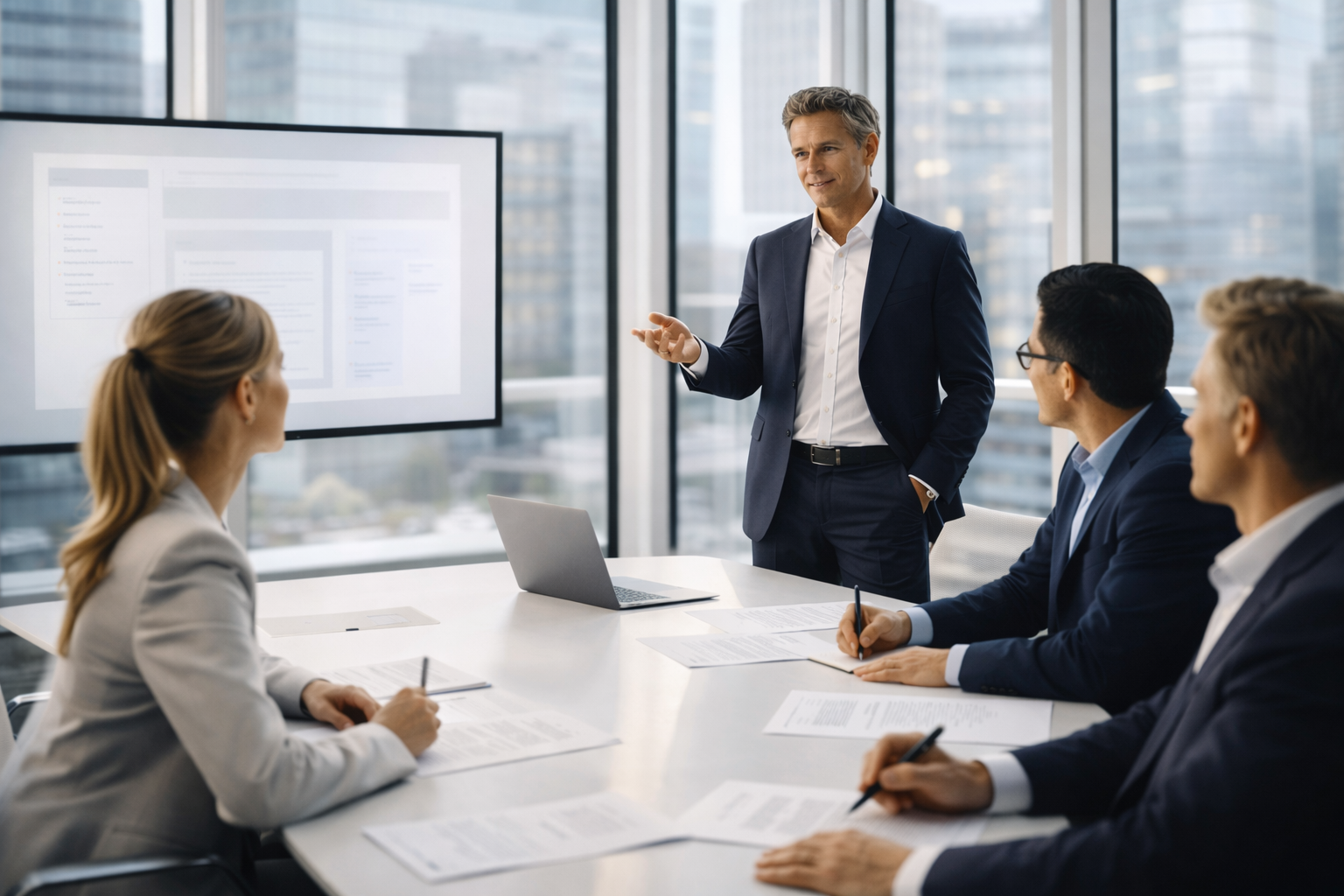 Team in a post-incident review meeting