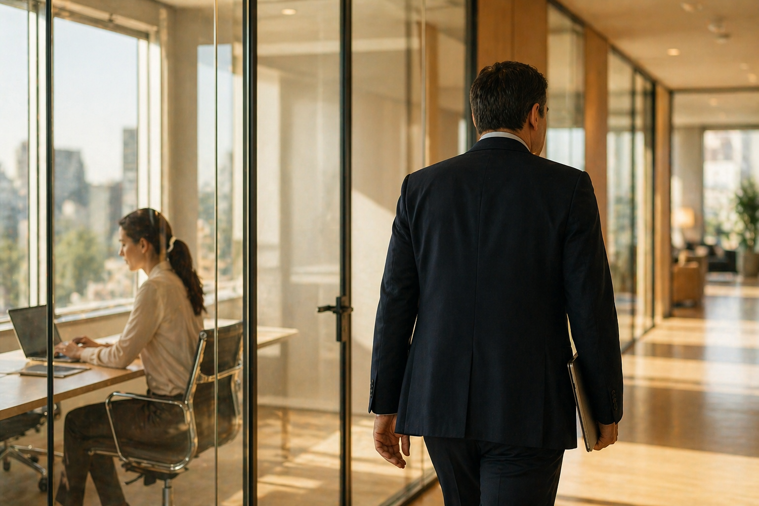 A minimal calendar with two marked dates and a single escalation note — delegation follow-up structure for executives